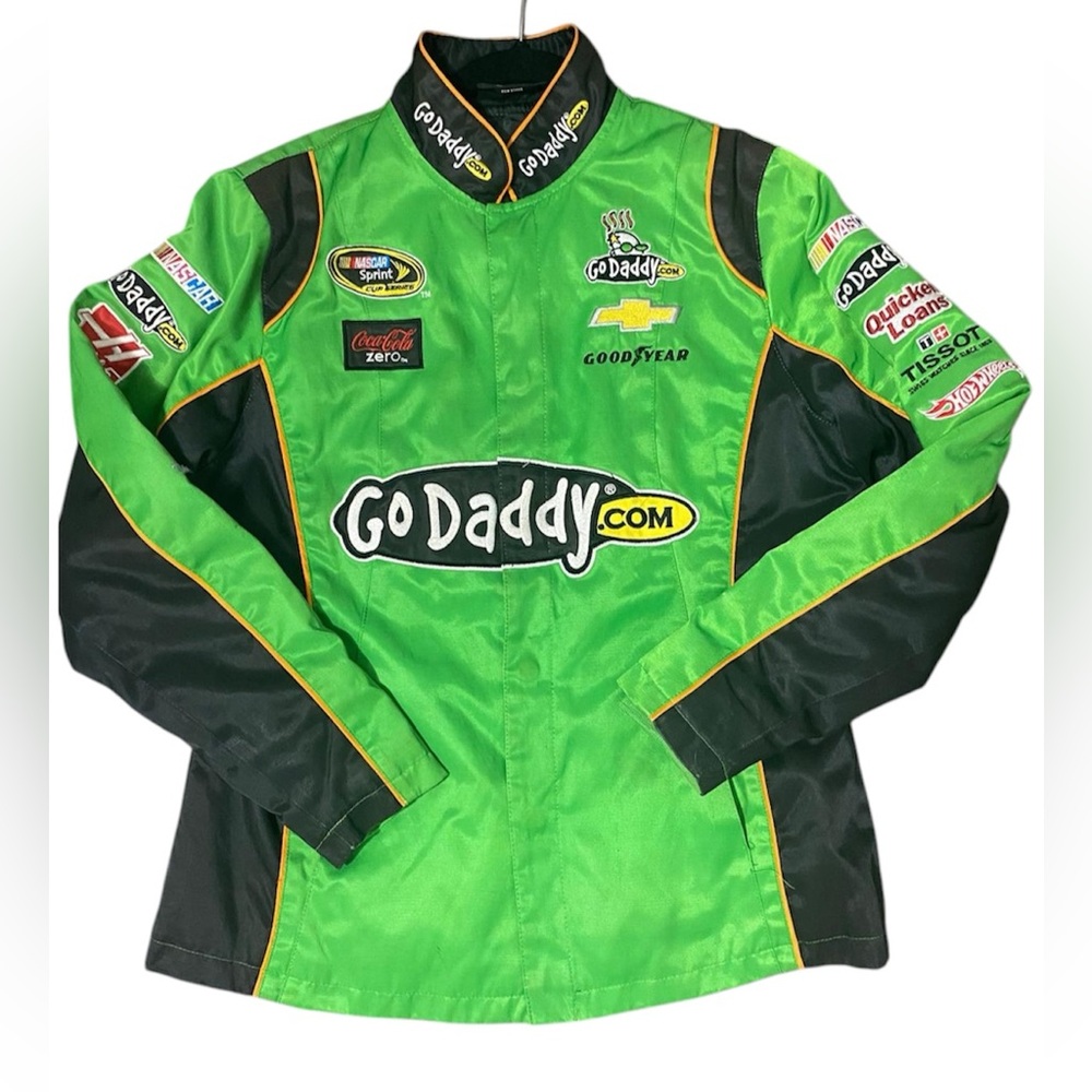NASCAR CHASE AUTHENTICS Green Black Logo Racing Jacket in Small